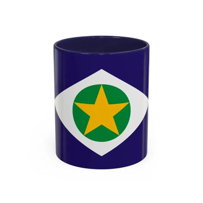 Flag of Mato Grosso Brazil - Accent Coffee Mug 11oz Navy - Go Mug Yourself