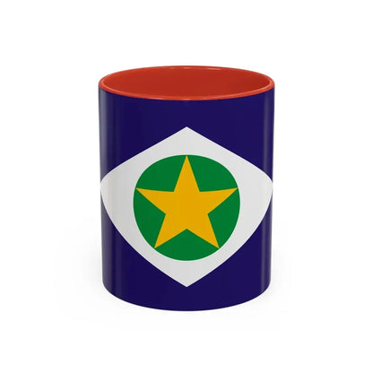 Flag of Mato Grosso Brazil - Accent Coffee Mug 11oz Red - Go Mug Yourself
