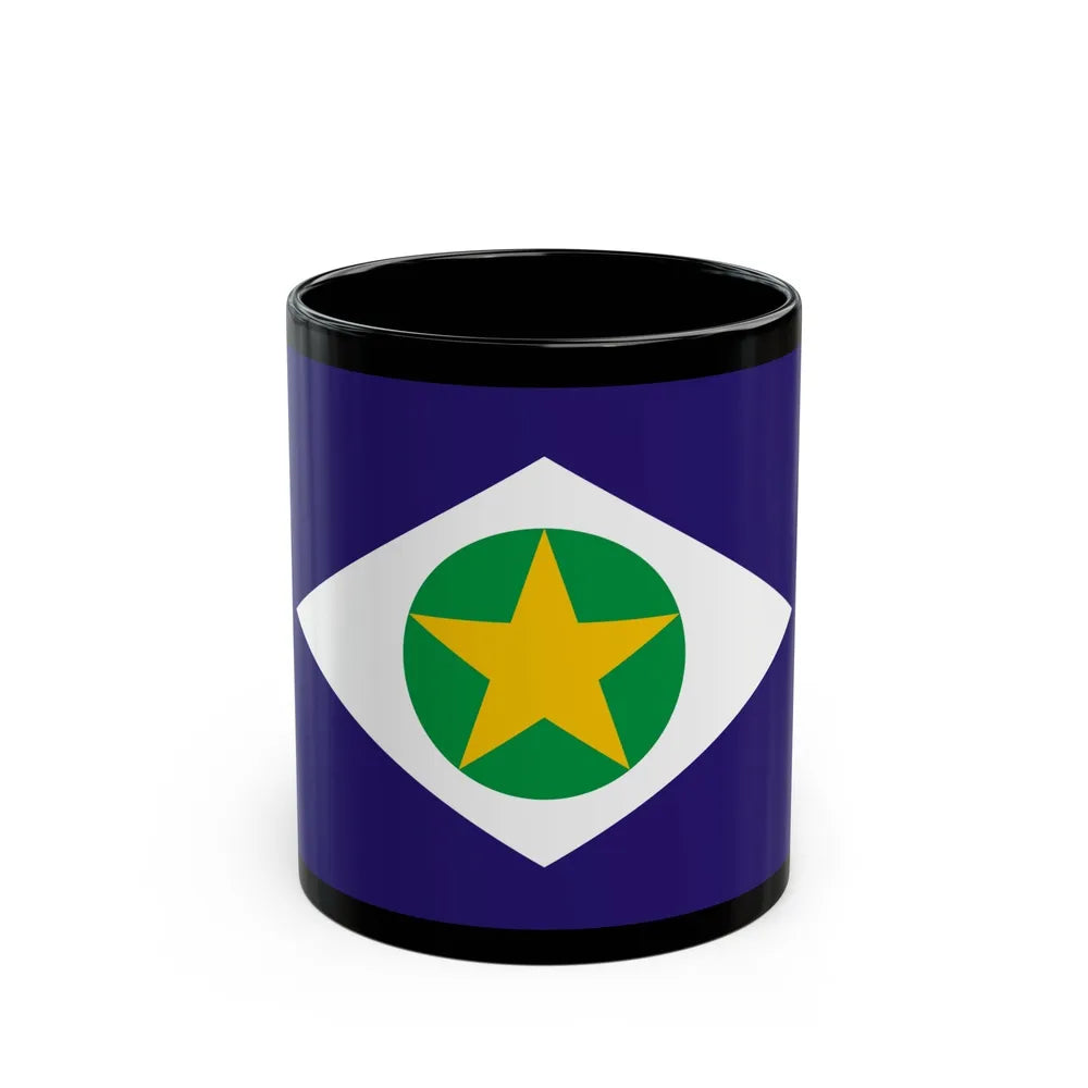 Flag of Mato Grosso Brazil - Black Coffee Mug-11oz-Go Mug Yourself