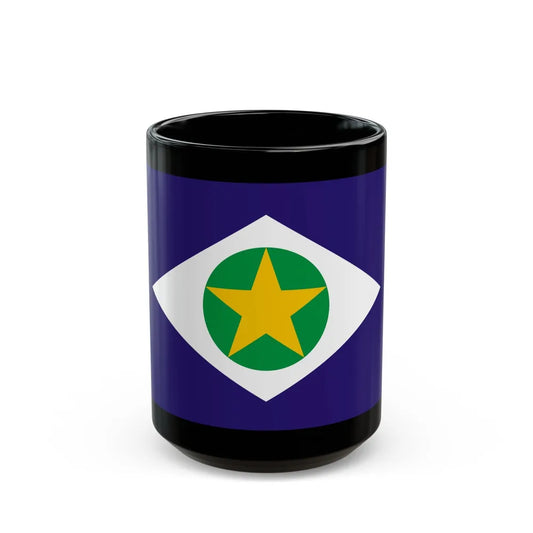 Flag of Mato Grosso Brazil - Black Coffee Mug-15oz-Go Mug Yourself