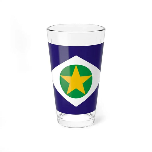 Flag of Mato Grosso Brazil - Pint Glass 16oz 16oz - Go Mug Yourself
