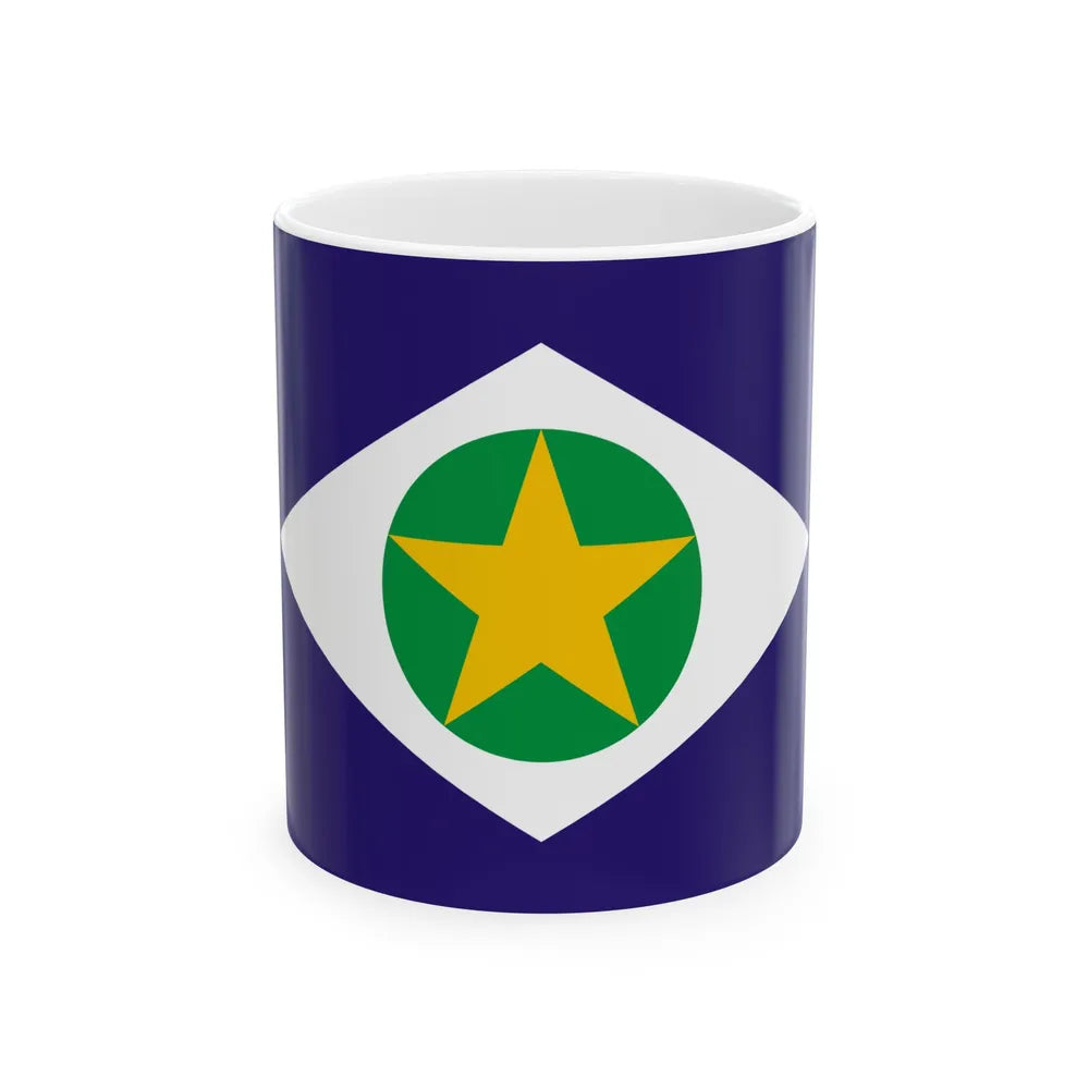 Flag of Mato Grosso Brazil - White Coffee Mug-11oz-Go Mug Yourself