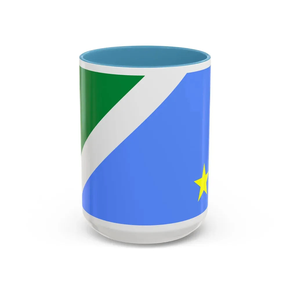 Flag of Mato Grosso do Sul Brazil - Accent Coffee Mug 15oz Light Blue - Go Mug Yourself
