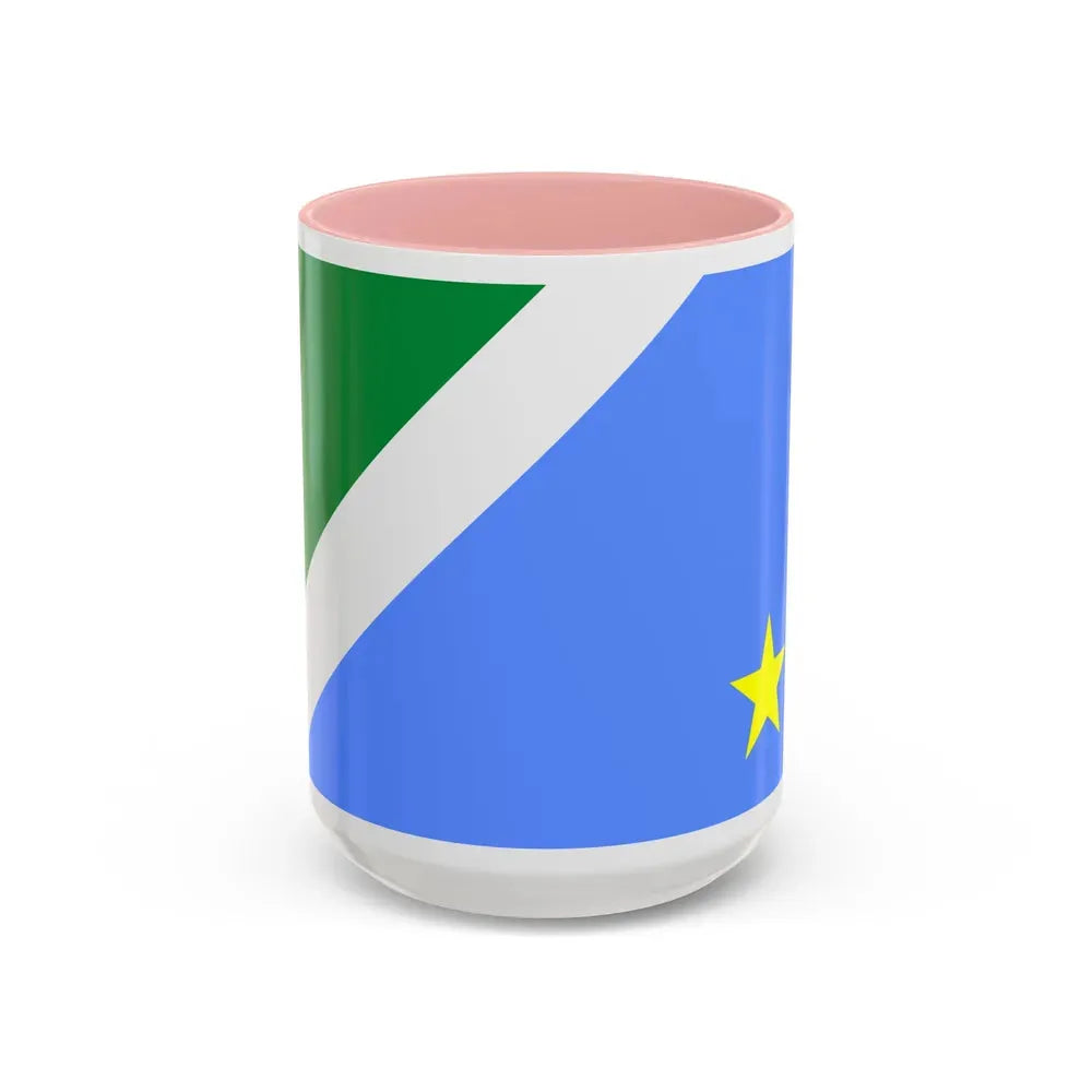 Flag of Mato Grosso do Sul Brazil - Accent Coffee Mug 15oz Pink - Go Mug Yourself