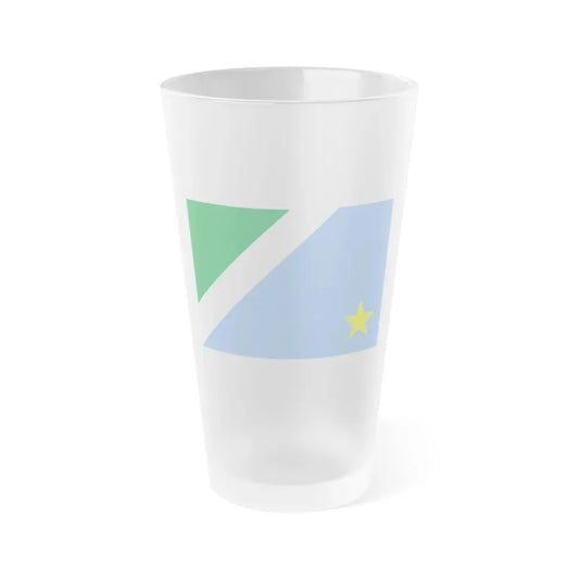 Flag of Mato Grosso do Sul Brazil - Frosted Pint Glass 16oz 16oz Frosted - Go Mug Yourself