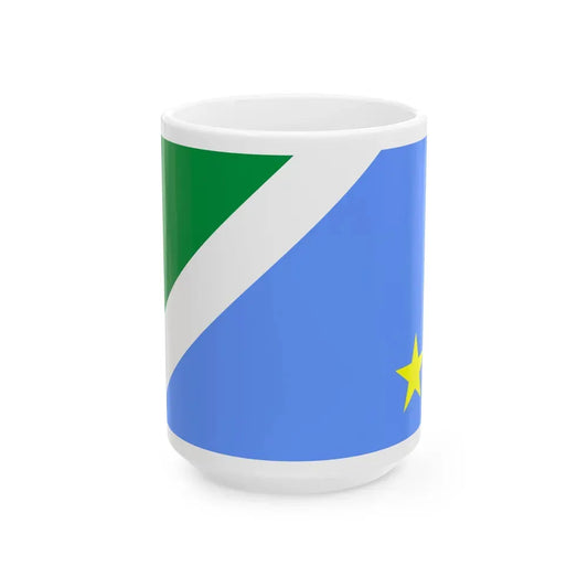 Flag of Mato Grosso do Sul Brazil - White Coffee Mug 15oz - Go Mug Yourself