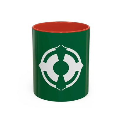 Flag of Matsudo Chiba Japan - Accent Coffee Mug 11oz Red - Go Mug Yourself