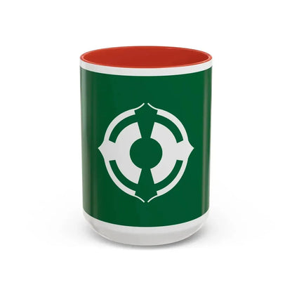 Flag of Matsudo Chiba Japan - Accent Coffee Mug 15oz Red - Go Mug Yourself