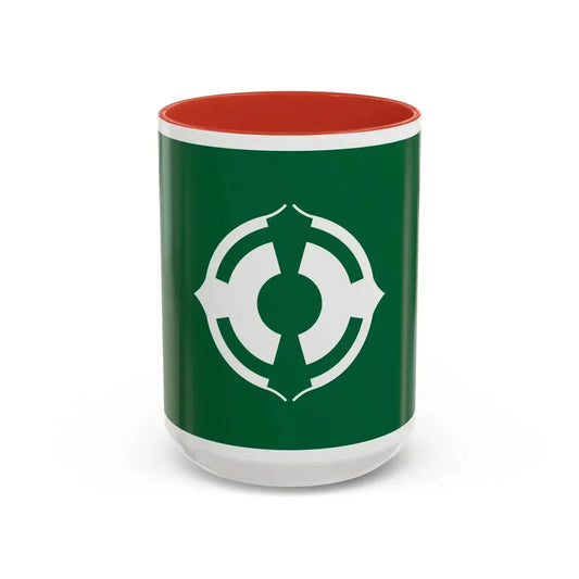 Flag of Matsudo Chiba Japan - Accent Coffee Mug 15oz Red - Go Mug Yourself