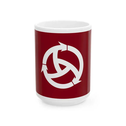 Flag of Matsumae Hokkaido (Japan) White Coffee Mug 15oz - Go Mug Yourself