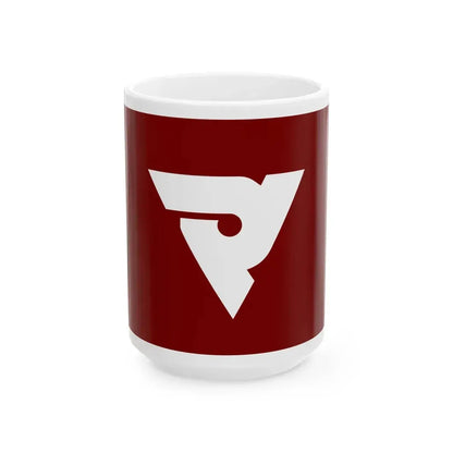 Flag of Matsuo Iwate 1963-2005 (Japan) White Coffee Mug 15oz - Go Mug Yourself