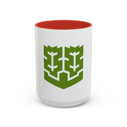 Flag of Matsuyama Ehime Japan - Accent Coffee Mug 15oz Red - Go Mug Yourself