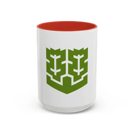Flag of Matsuyama Ehime Japan - Accent Coffee Mug 15oz Red - Go Mug Yourself