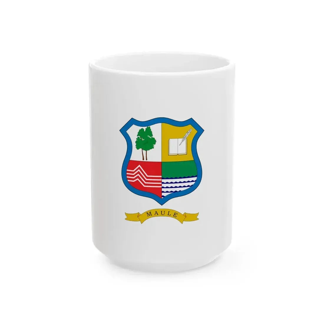 Flag of Maule Chile (Chile) White Coffee Mug 15oz - Go Mug Yourself