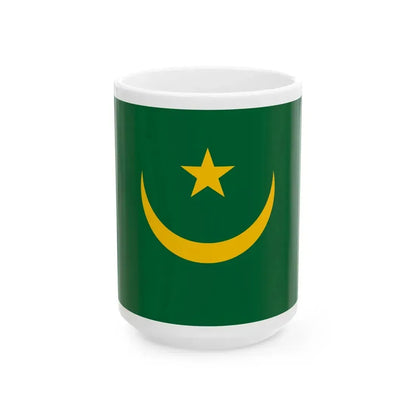 Flag of Mauritania 1959-2017 (Mauritania) White Coffee Mug 15oz - Go Mug Yourself