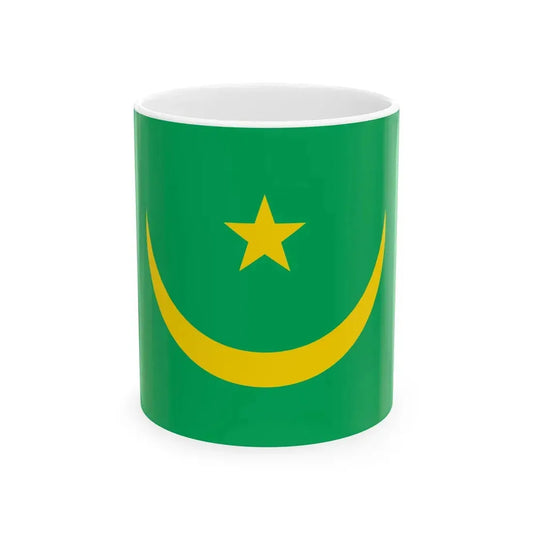 Flag of Mauritania 1959-2017 type 3 (Mauritania) White Coffee Mug 11oz - Go Mug Yourself