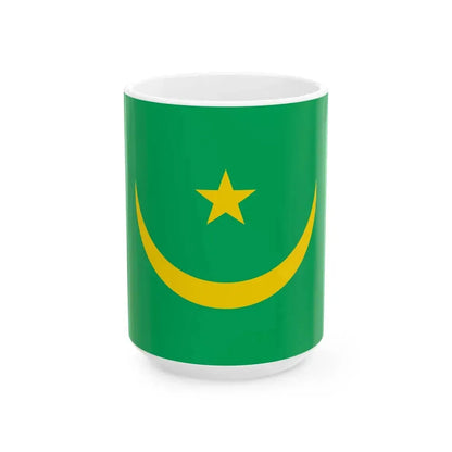 Flag of Mauritania 1959-2017 type 3 (Mauritania) White Coffee Mug 15oz - Go Mug Yourself