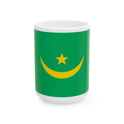 Flag of Mauritania 1959-2017 type 4 (Mauritania) White Coffee Mug 15oz - Go Mug Yourself