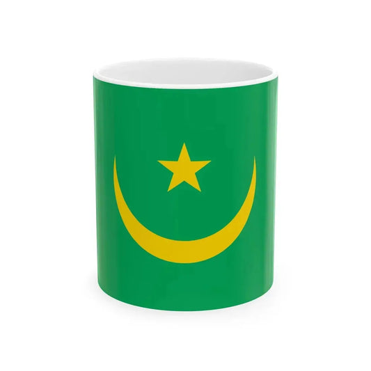 Flag of Mauritania 1960-2017 light (Mauritania) White Coffee Mug 11oz - Go Mug Yourself