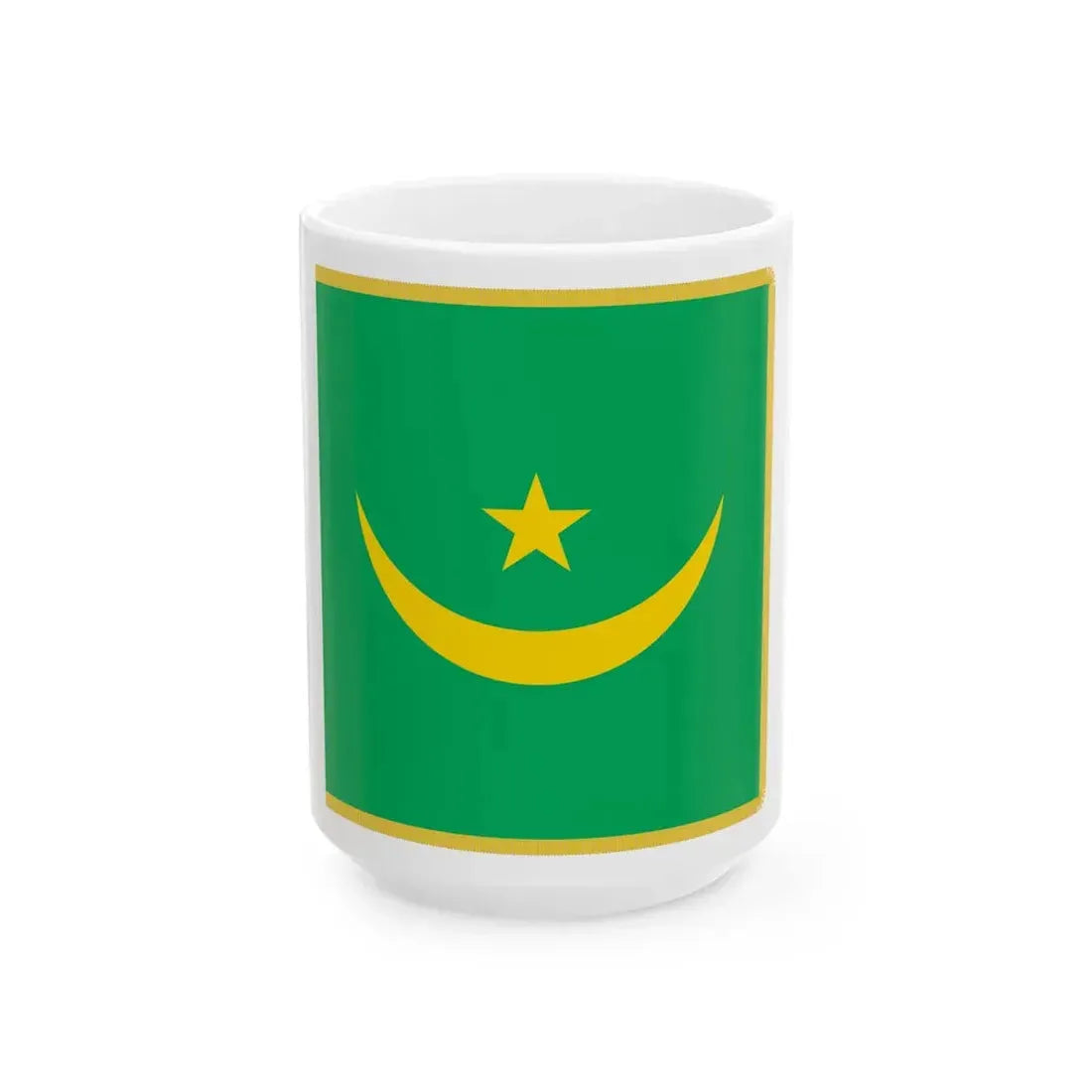 Flag of Mauritanian armed forces and security forces 1959-2017 (Mauritania) White Coffee Mug 15oz - Go Mug Yourself