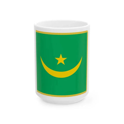 Flag of Mauritanian armed forces and security forces 1959-2017 (Mauritania) White Coffee Mug 15oz - Go Mug Yourself