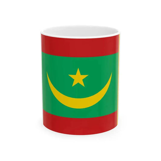 Flag of Mauritanian armed forces and security forces (Mauritania) White Coffee Mug 11oz - Go Mug Yourself