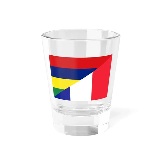 Flag of Mauritius and France (France) Shot Glass 1.5oz 1.5oz - Go Mug Yourself