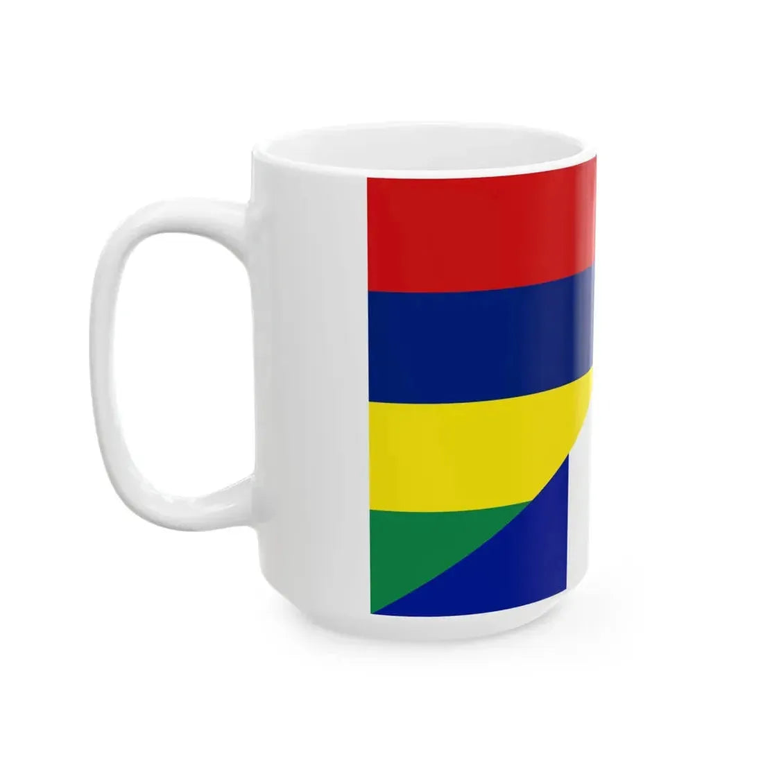 Flag of Mauritius and France (France) White Coffee Mug - Go Mug Yourself