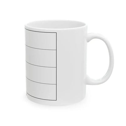 Flag of Mauritius colouring page (Mauritius) White Coffee Mug - Go Mug Yourself