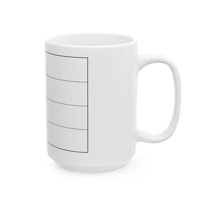 Flag of Mauritius colouring page (Mauritius) White Coffee Mug - Go Mug Yourself