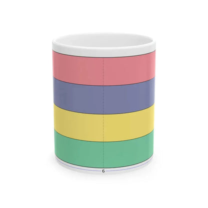 Flag of Mauritius construction sheet (Mauritius) White Coffee Mug 11oz - Go Mug Yourself