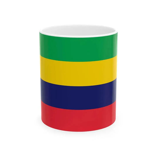 Flag of Mauritius upside down (Mauritius) White Coffee Mug 11oz - Go Mug Yourself