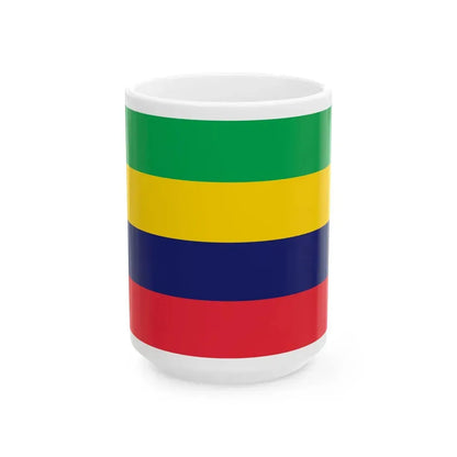 Flag of Mauritius upside down (Mauritius) White Coffee Mug 15oz - Go Mug Yourself