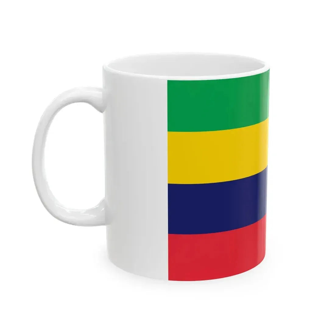 Flag of Mauritius upside down (Mauritius) White Coffee Mug - Go Mug Yourself