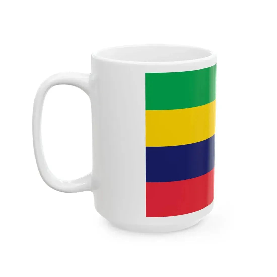 Flag of Mauritius upside down (Mauritius) White Coffee Mug - Go Mug Yourself