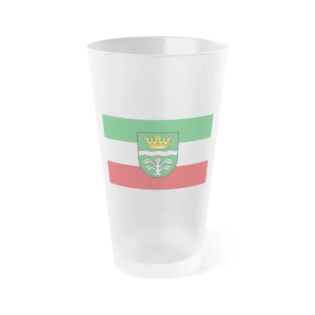 Flag of Mayen Koblenz Germany - Frosted Pint Glass 16oz 16oz Frosted - Go Mug Yourself