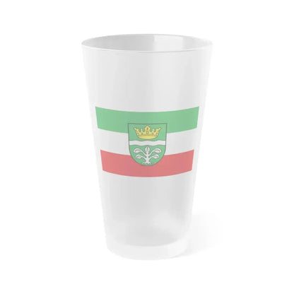 Flag of Mayen Koblenz Germany - Frosted Pint Glass 16oz 16oz Frosted - Go Mug Yourself