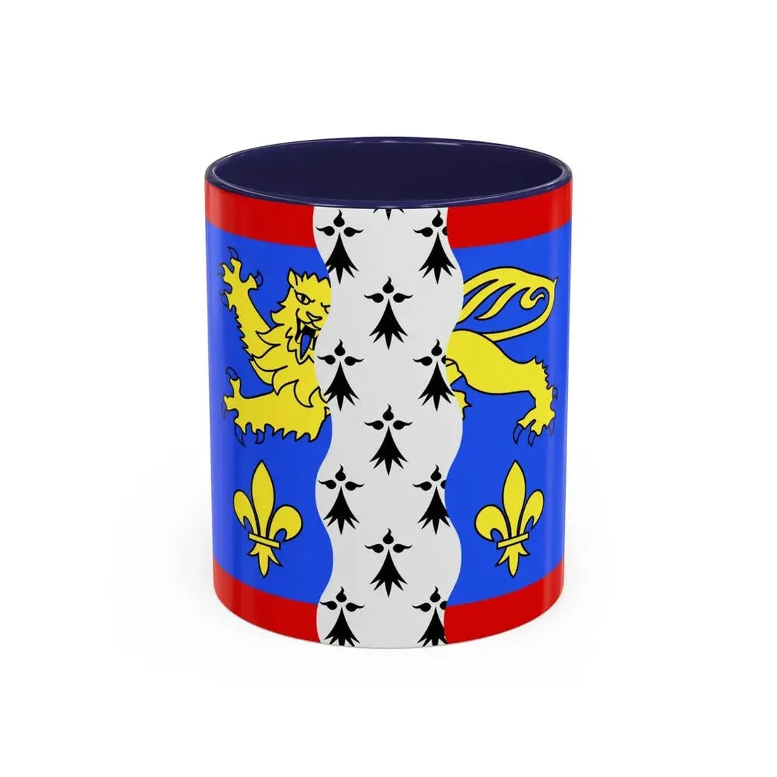 Flag of Mayenne France 2 - Accent Coffee Mug 11oz Navy - Go Mug Yourself