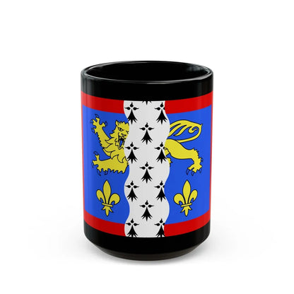 Flag of Mayenne France 2 - Black Coffee Mug-15oz-Go Mug Yourself