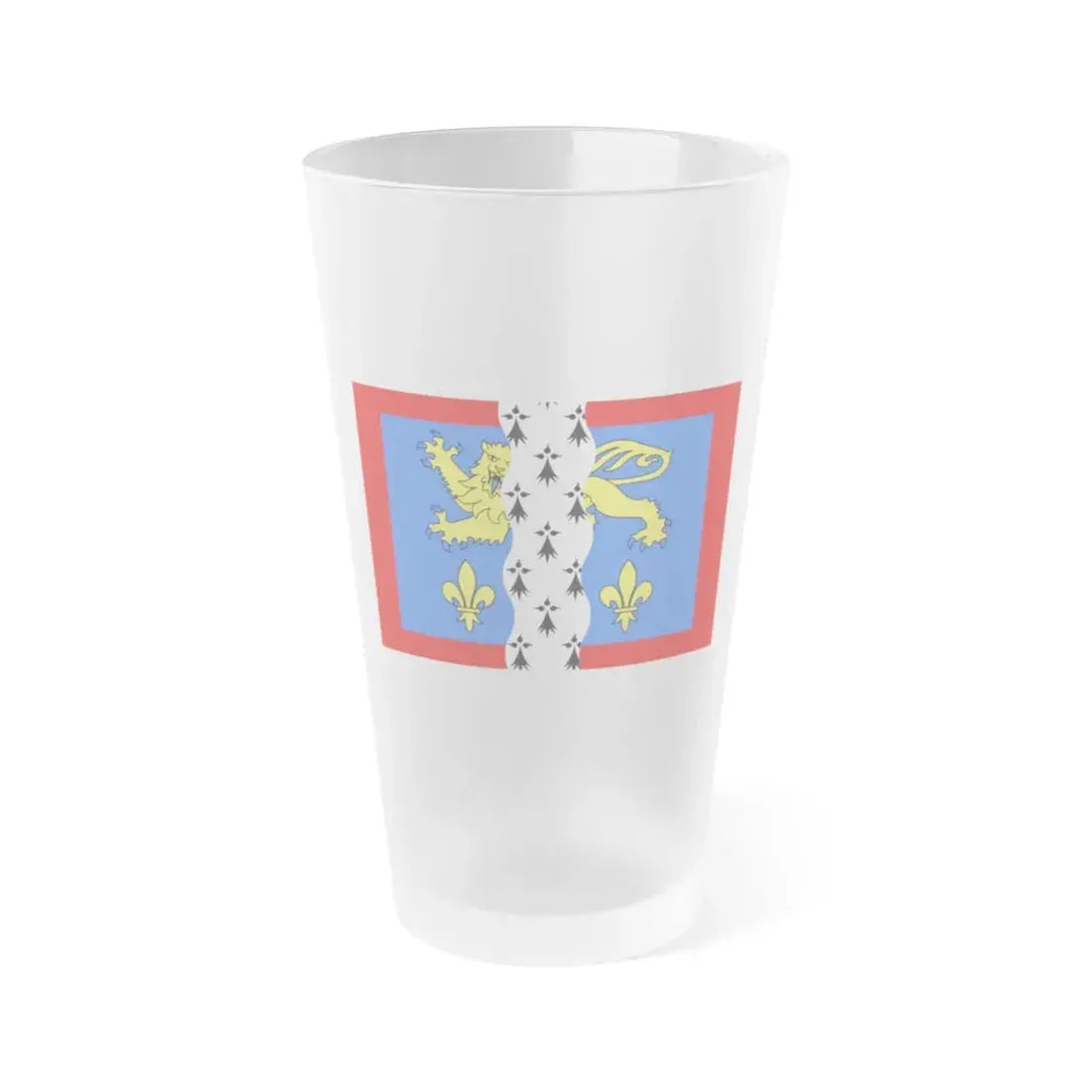 Flag of Mayenne France 2 - Frosted Pint Glass 16oz 16oz Frosted - Go Mug Yourself