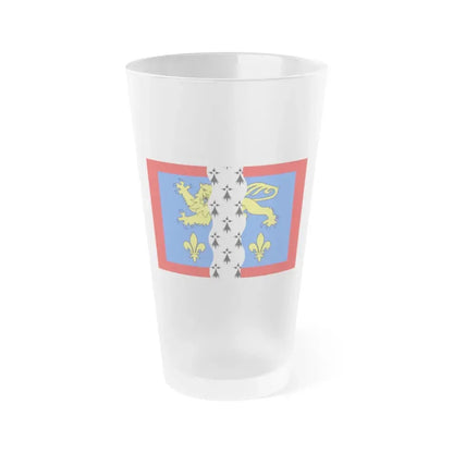 Flag of Mayenne France 2 - Frosted Pint Glass 16oz 16oz Frosted - Go Mug Yourself