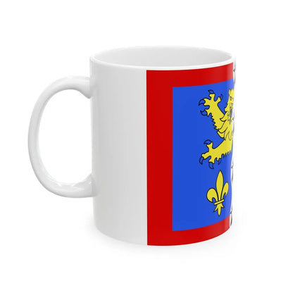 Flag of Mayenne France 2 - White Coffee Mug-Go Mug Yourself