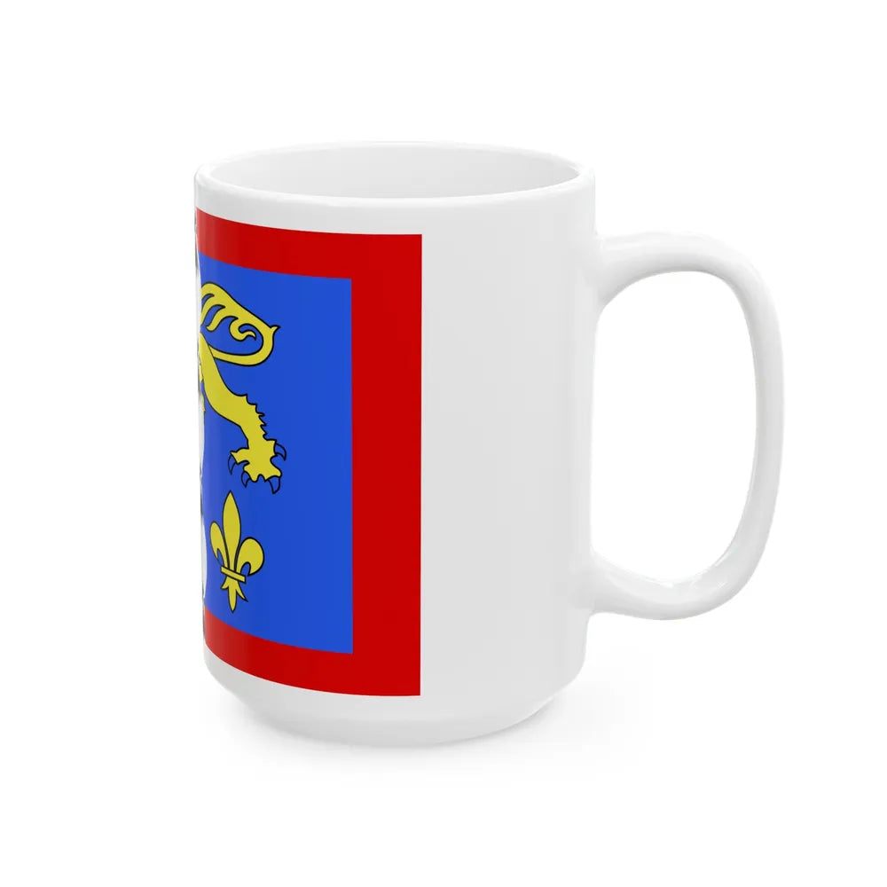 Flag of Mayenne France 2 - White Coffee Mug-Go Mug Yourself