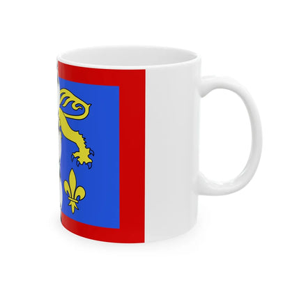 Flag of Mayenne France 2 - White Coffee Mug-Go Mug Yourself