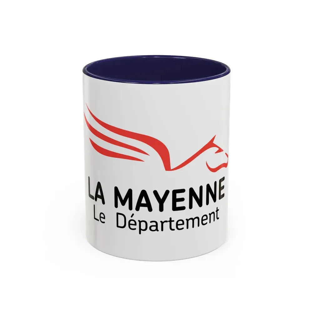 Flag of Mayenne France - Accent Coffee Mug 11oz Navy - Go Mug Yourself