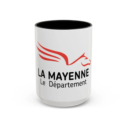 Flag of Mayenne France - Accent Coffee Mug 15oz Black - Go Mug Yourself