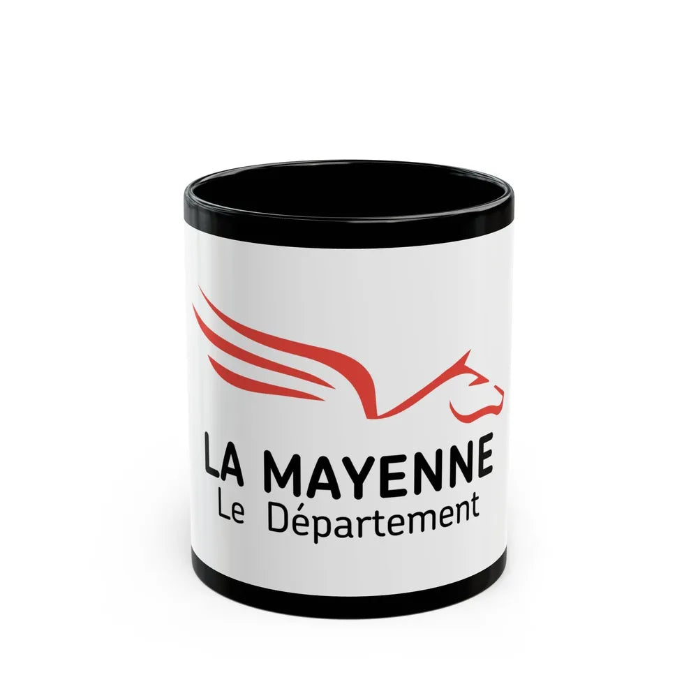 Flag of Mayenne France - Black Coffee Mug-11oz-Go Mug Yourself