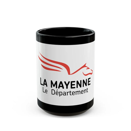 Flag of Mayenne France - Black Coffee Mug-15oz-Go Mug Yourself