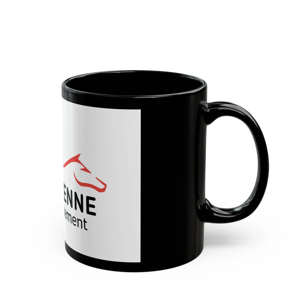 Flag of Mayenne France - Black Coffee Mug-Go Mug Yourself