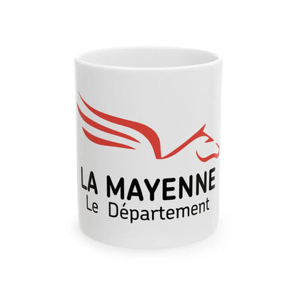 Flag of Mayenne France - White Coffee Mug-11oz-Go Mug Yourself